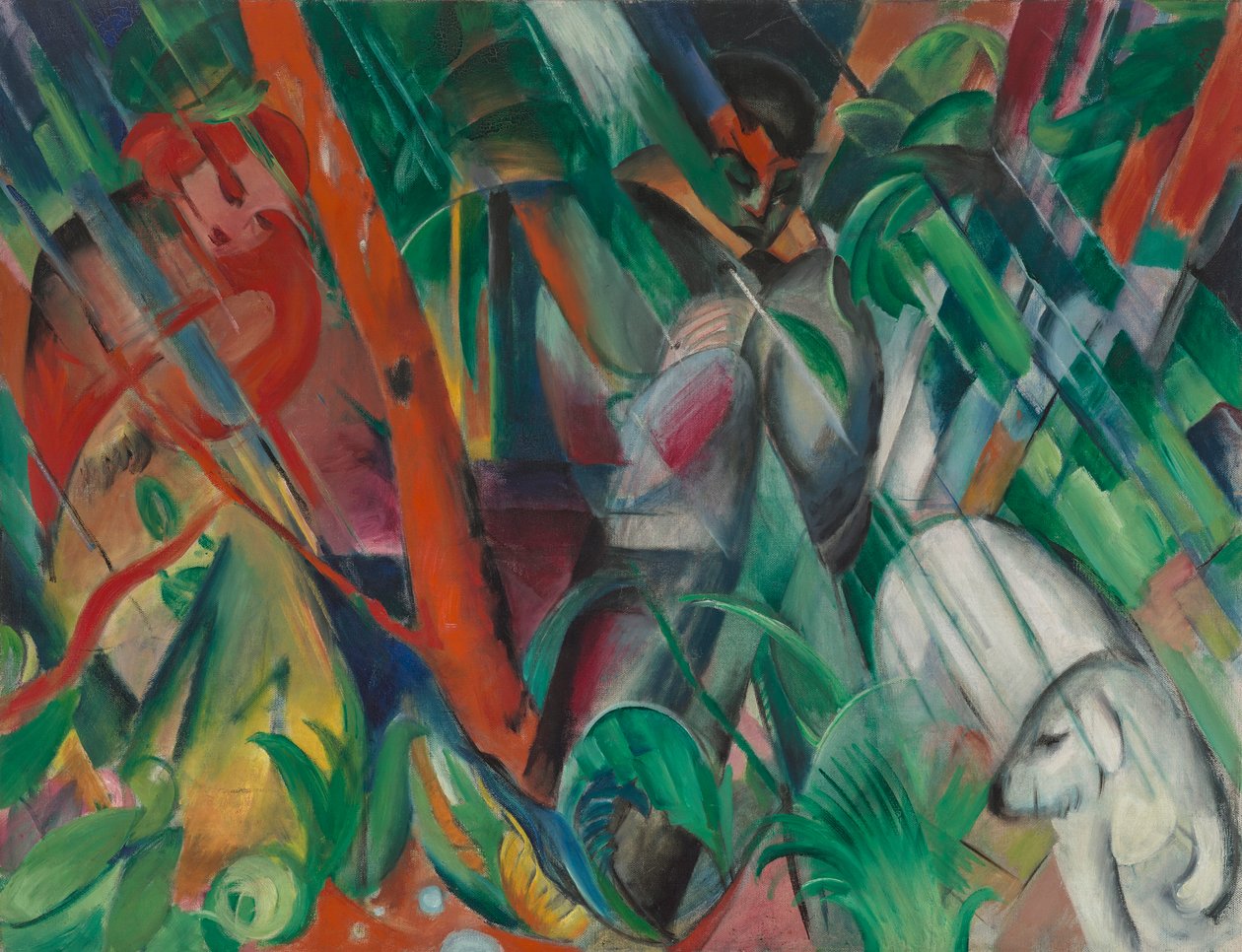 Na chuva de Franz Marc