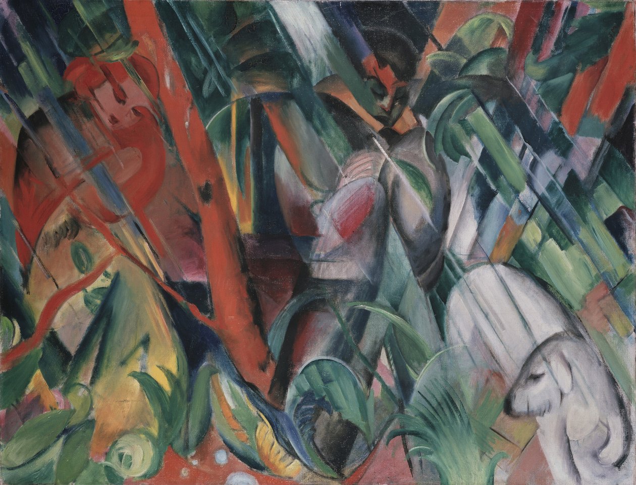 Na chuva, 1912 de Franz Marc
