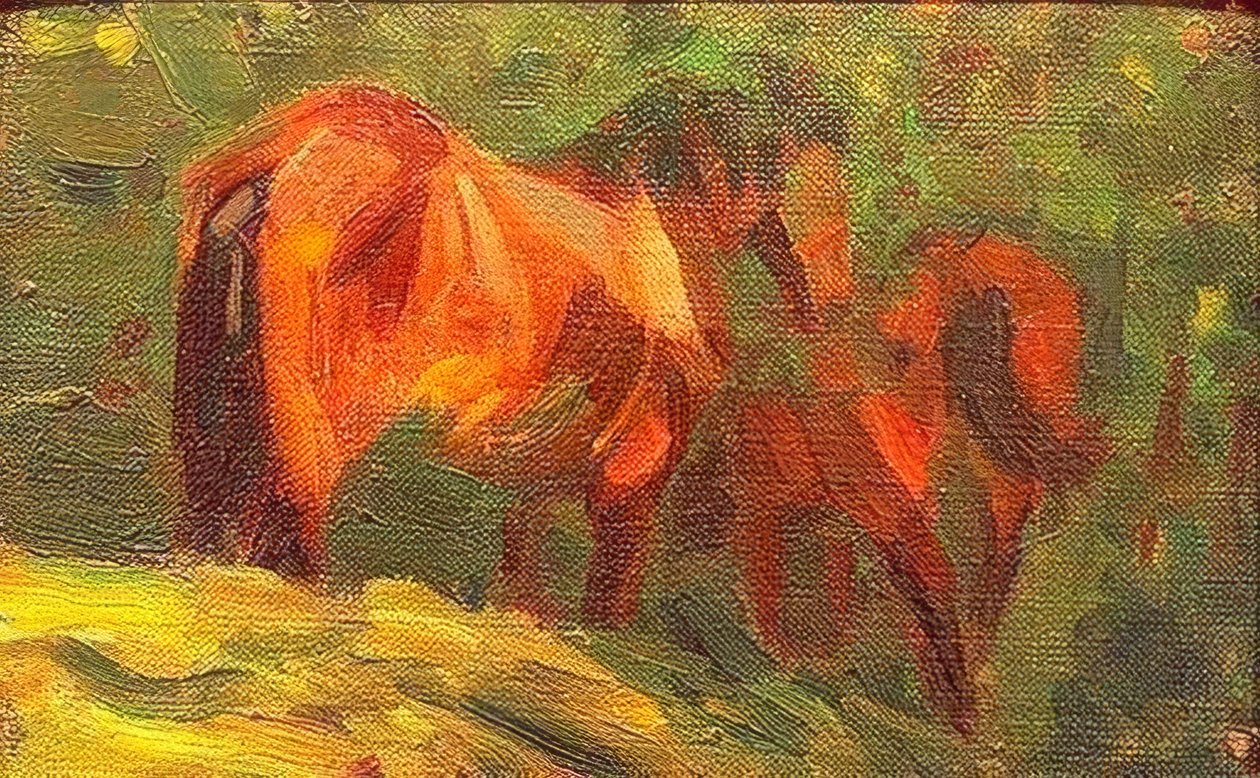 Estudo de cavalo pequeno de Franz Marc