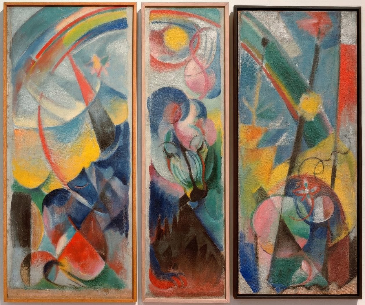 Paisagem com arco-íris - Paisagem com arco-íris (criatura mítica) de Franz Marc