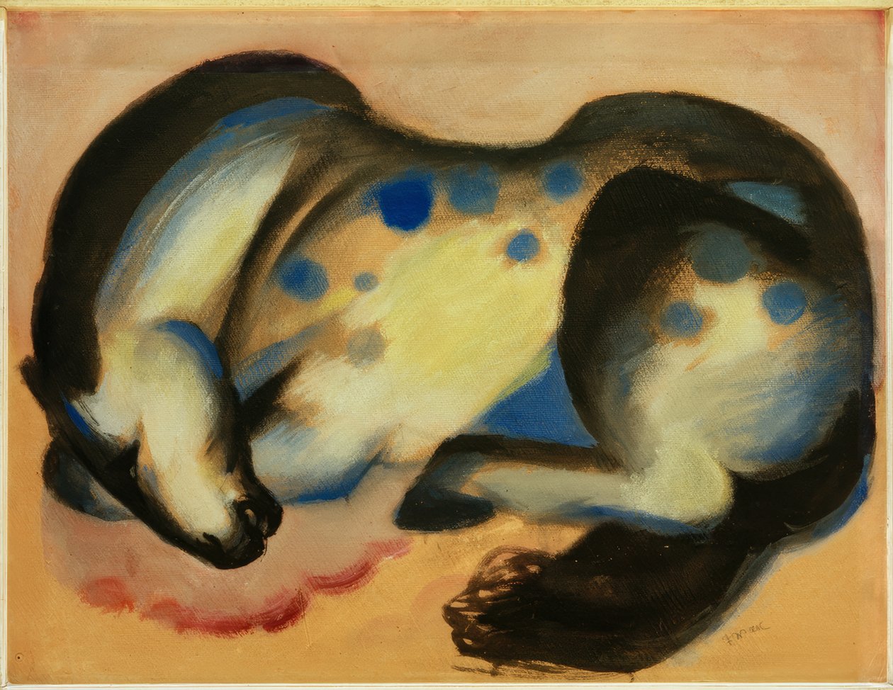 Cavalo deitado de Franz Marc