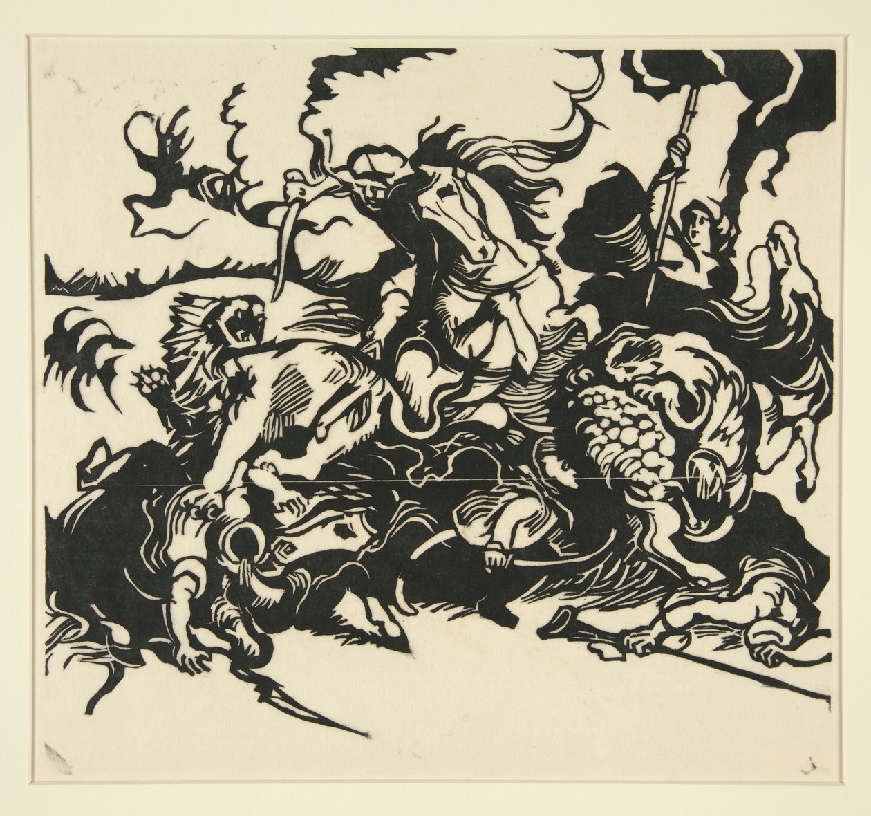 Caça ao Leão de Franz Marc