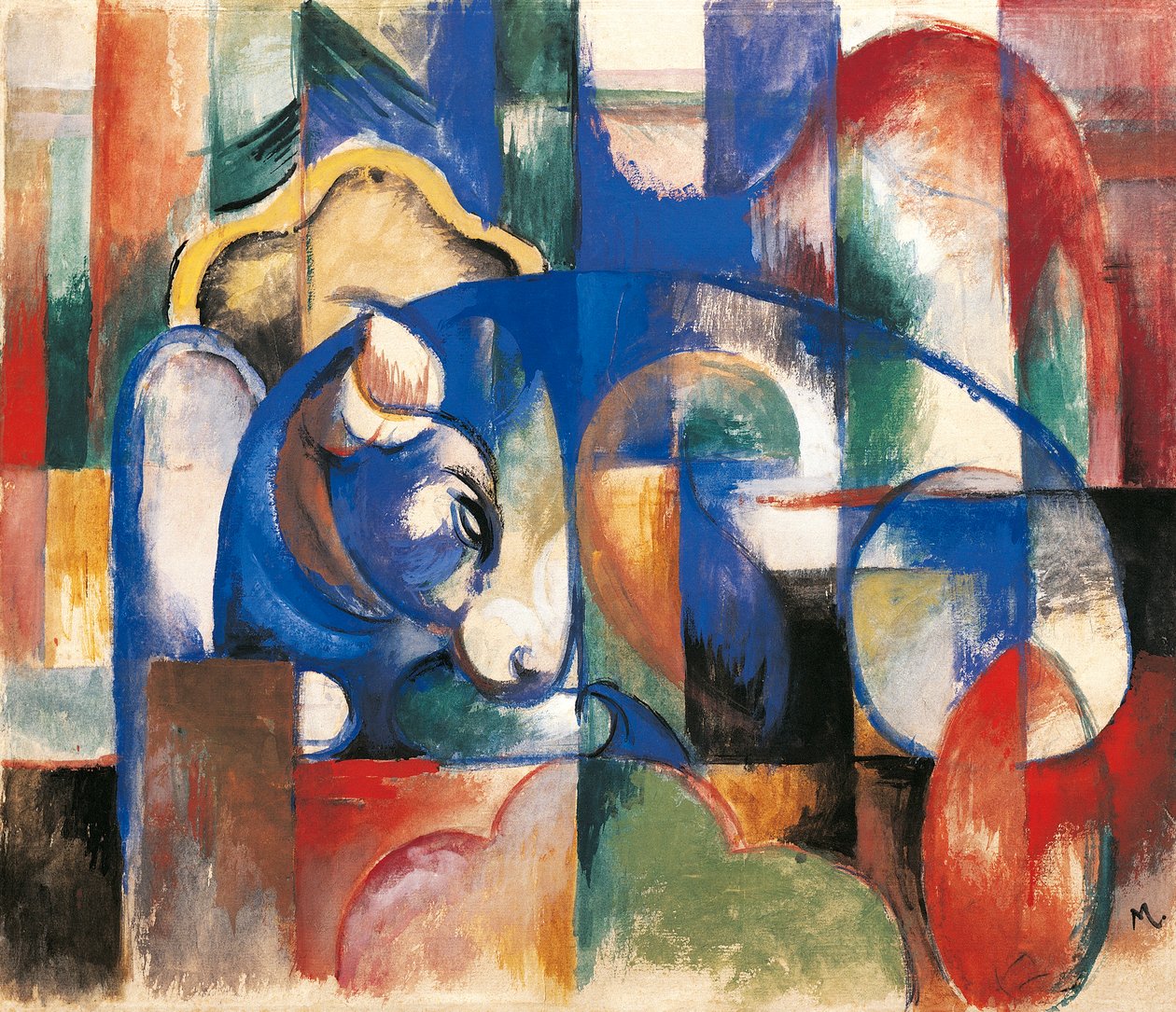 Touros mentirosos de Franz Marc
