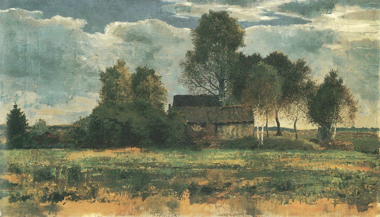 Cabanas de pântano no pântano de Dachau de Franz Marc