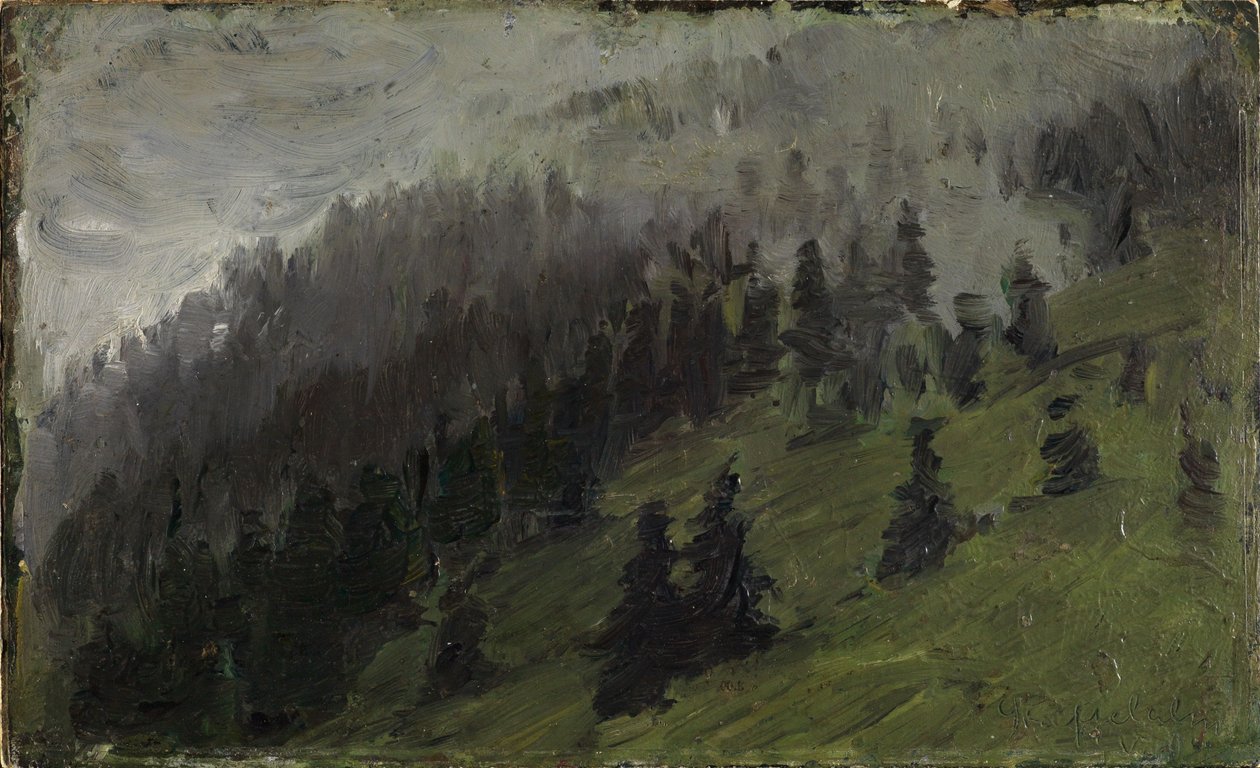 Nevoeiro entre abetos de Franz Marc