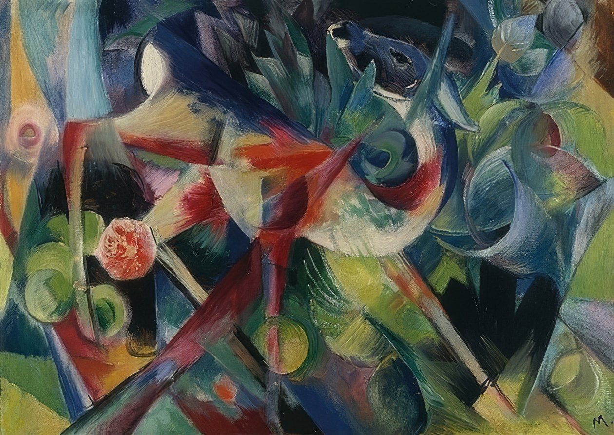 Corça no jardim. 1913 de Franz Marc
