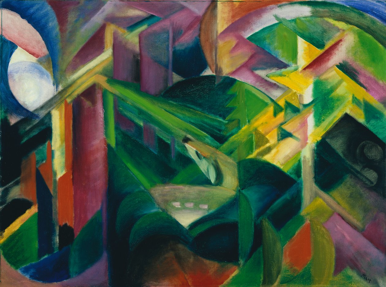 Veado no jardim do mosteiro de Franz Marc