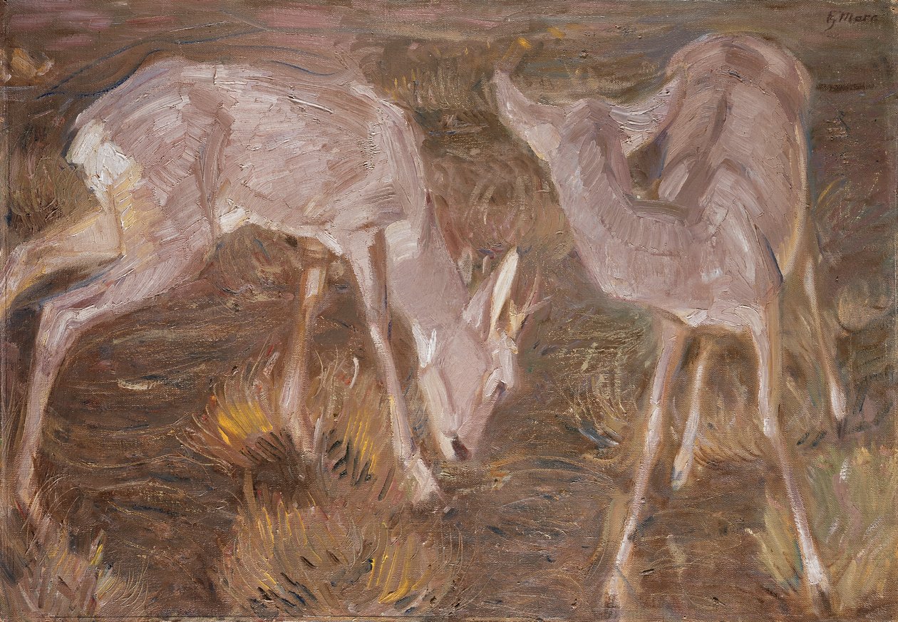 Veados ao anoitecer de Franz Marc