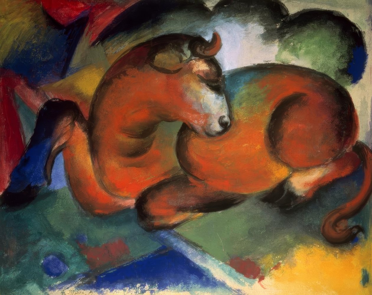 Touro vermelho de Franz Marc