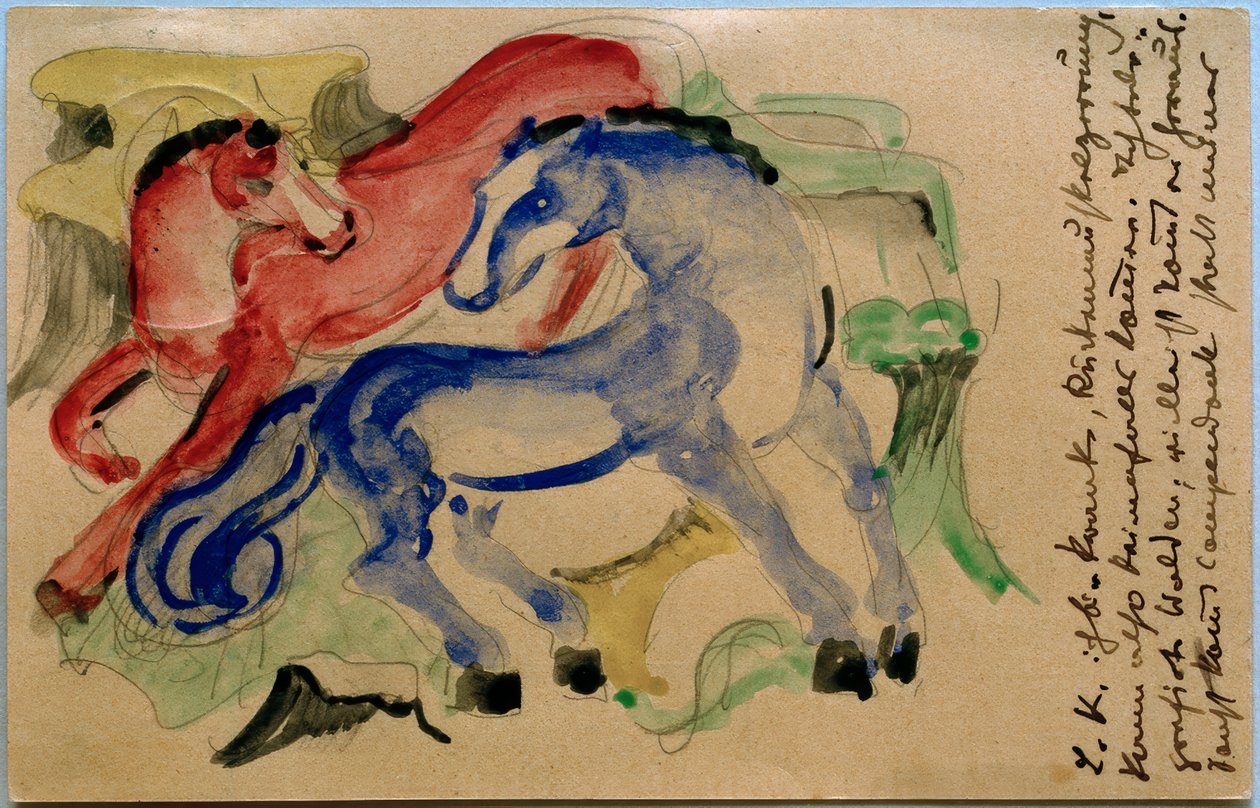 Cavalo vermelho e azul de Franz Marc