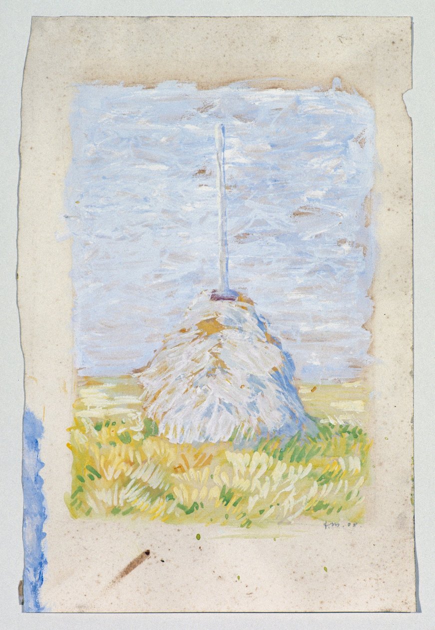Pequeno canavial perto de Brunnenbach de Franz Marc