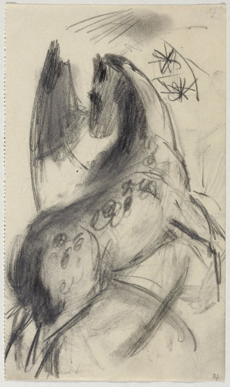 cavalo pulando de Franz Marc