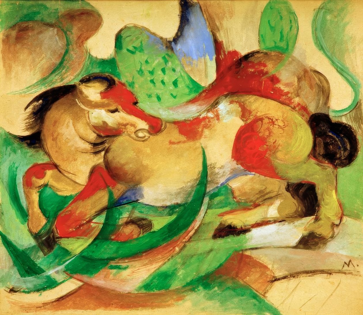 Cavalo pulando de Franz Marc