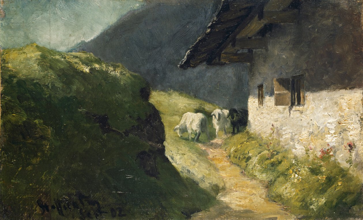 Staffelalm (II) com ovelhas de Franz Marc