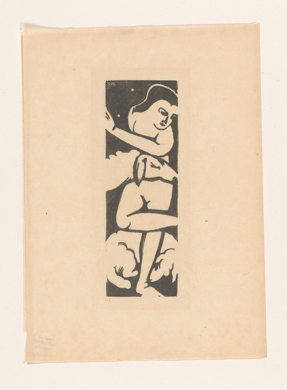 Mulher com duas ovelhas de Franz Marc