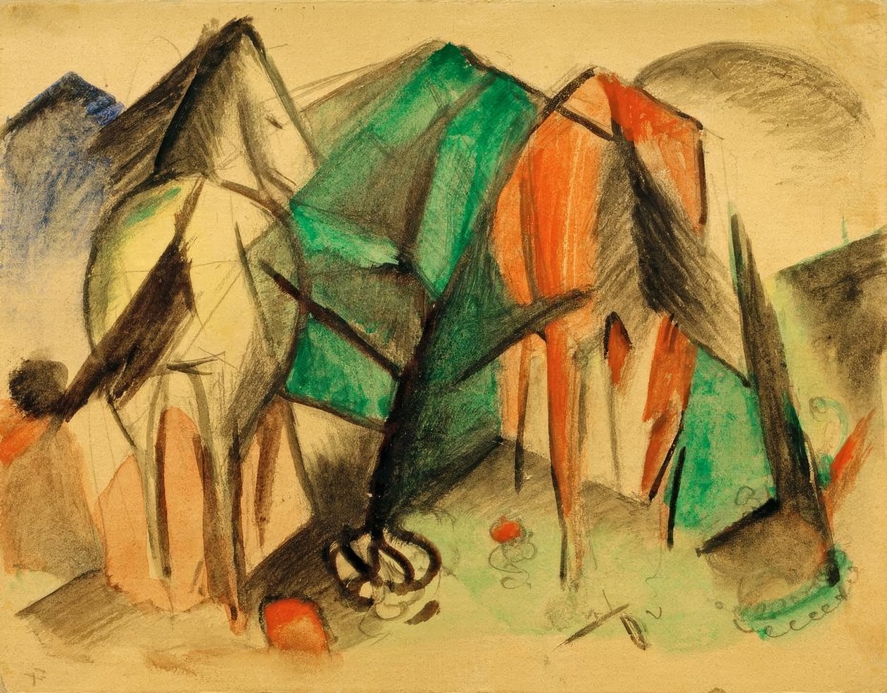 Dois cavalos de Franz Marc
