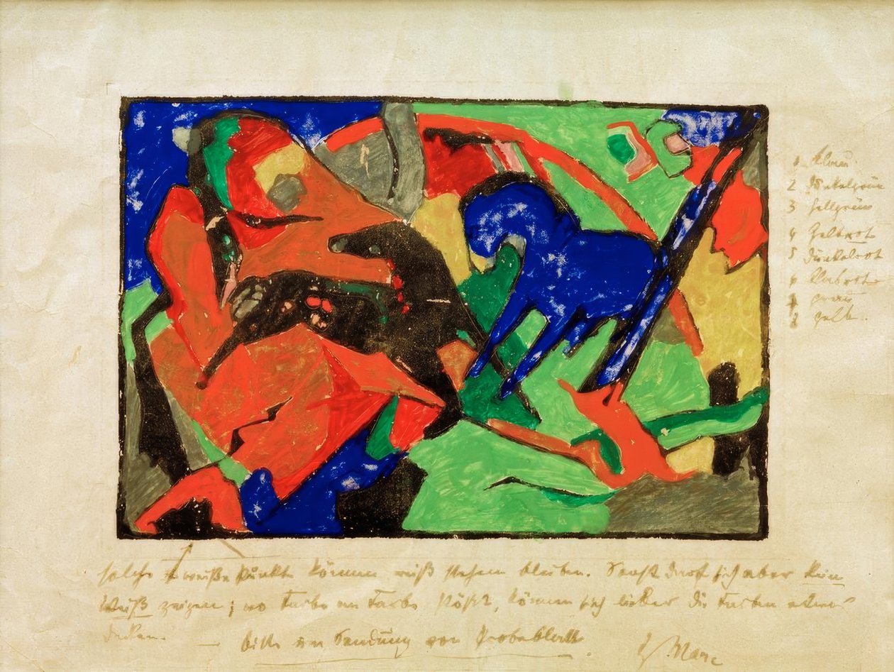Dois cavalos de Franz Marc