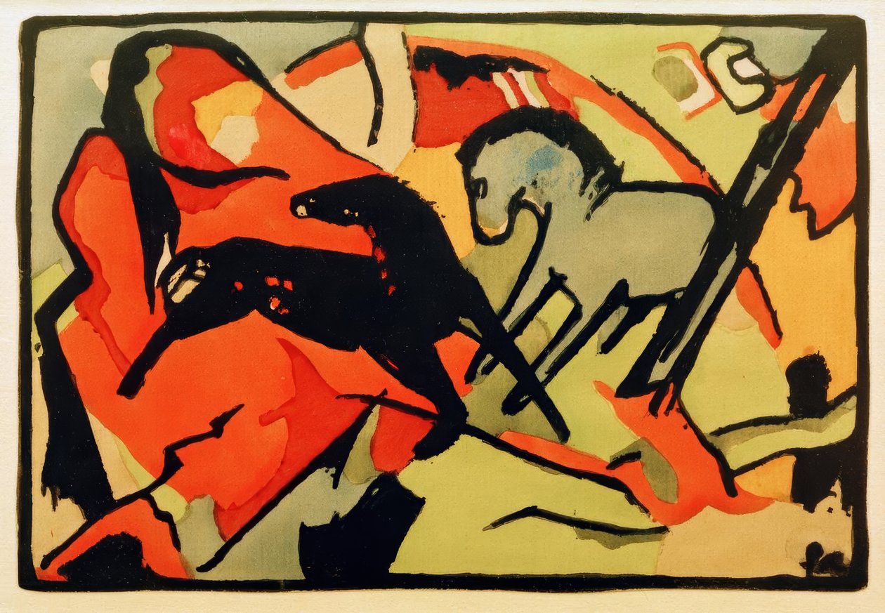 Dois cavalos de Franz Marc
