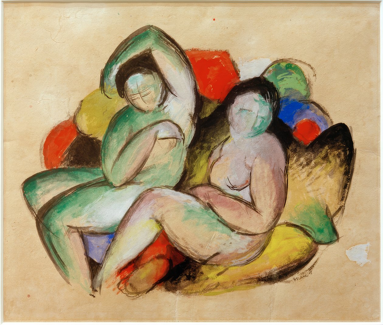 Dois nus femininos de Franz Marc