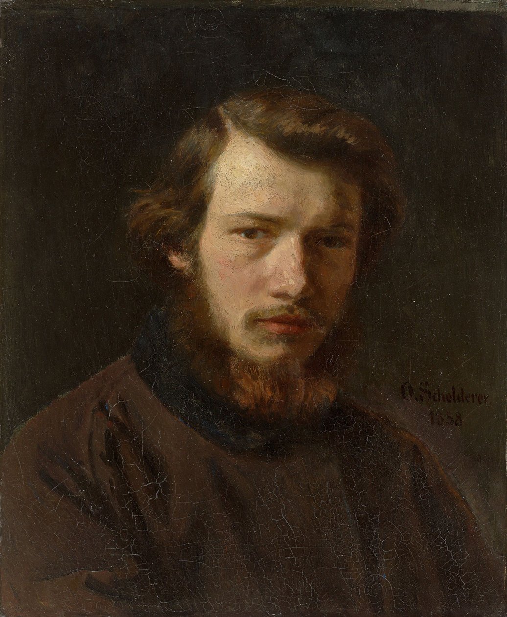 Autorretrato aos 24 anos, 1858. de Franz Otto Scholderer
