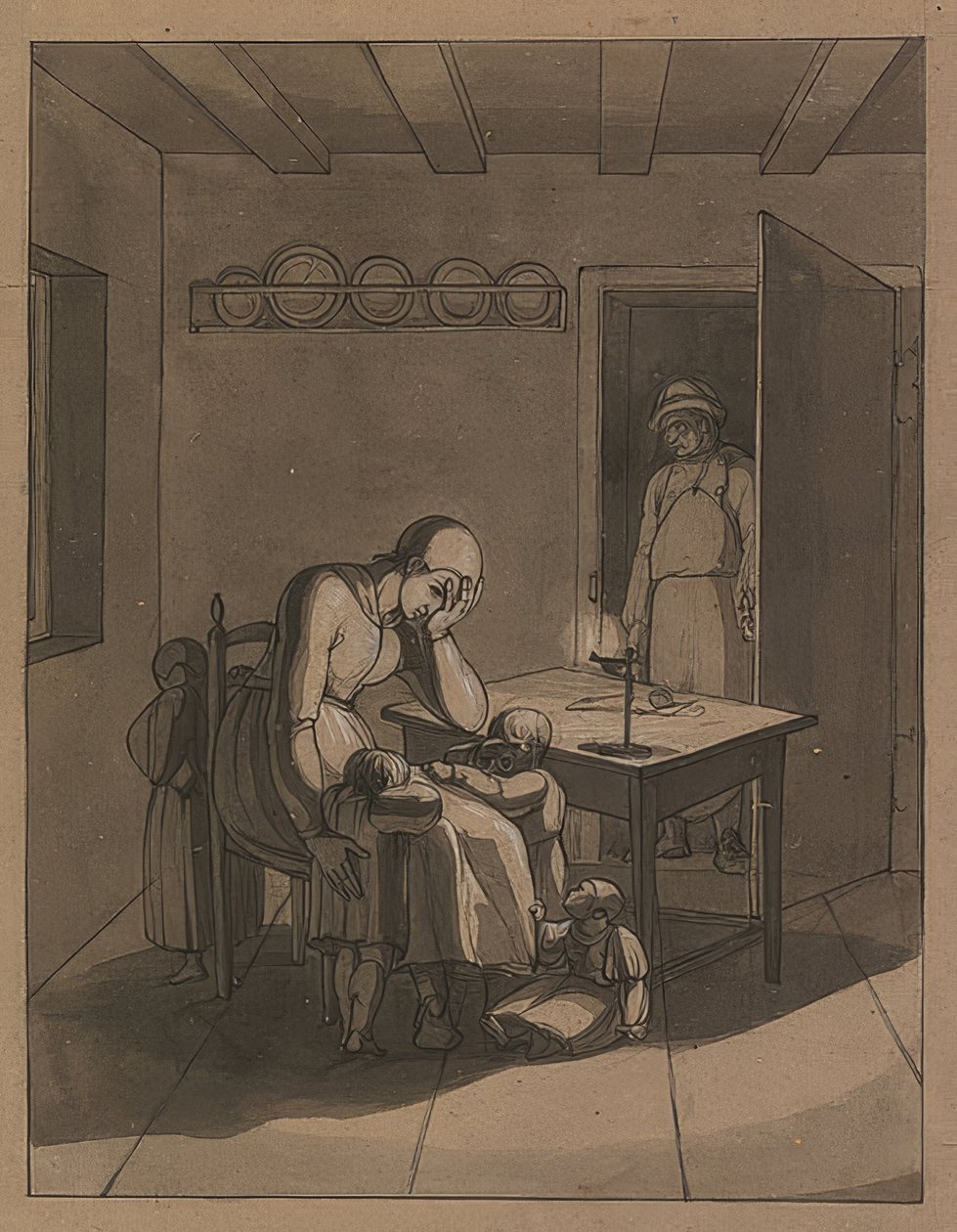 Lienhard e Gertrud. Por volta de 1808 de Franz Pforr