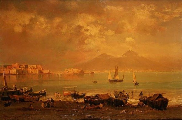 A Baía de Nápoles de Franz Richard Unterberger