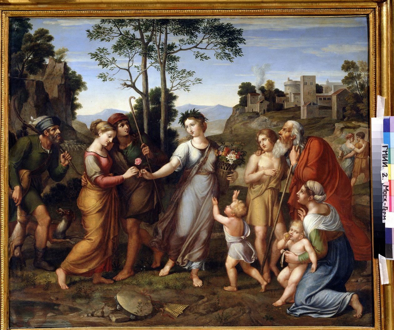 A rapariga das partes estrangeiras. A rapariga das partes estrangeiras. Pintura de (Friedrich) Franz Riepenhausen (1786-1831). Arte alemã, estilo romântico. Óleo sobre tela. Museu Pushkin, Moscovo. de Franz Riepenhausen