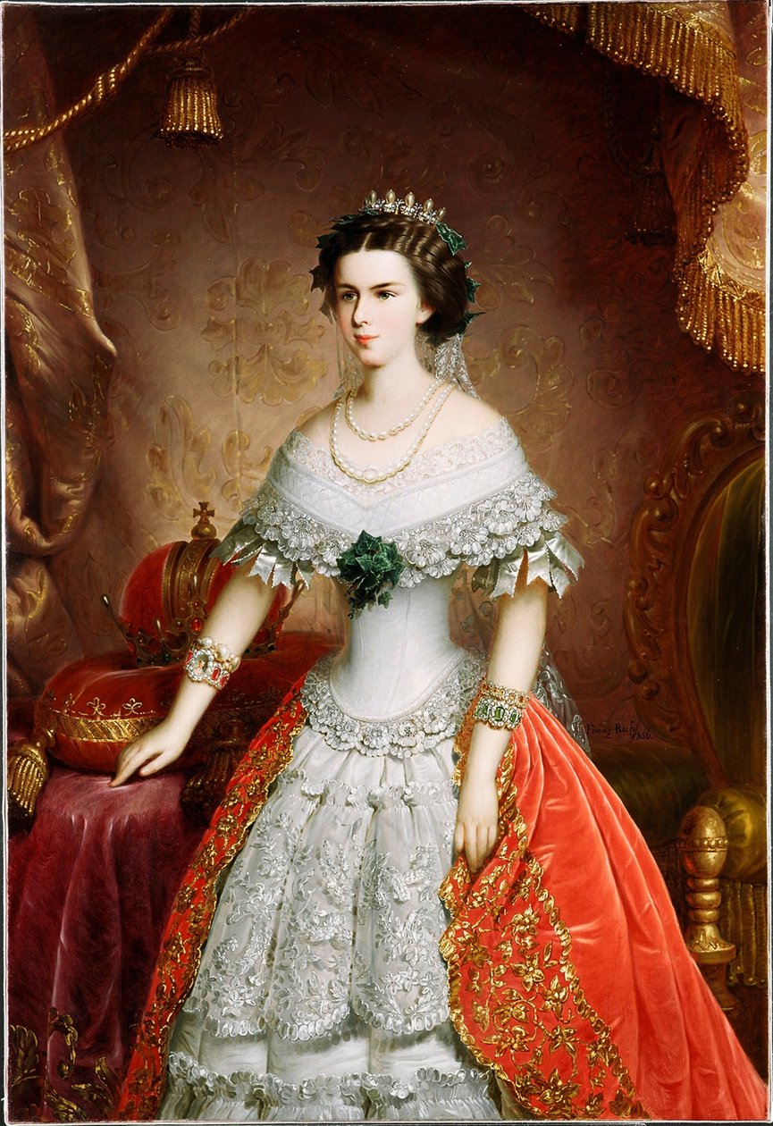 Retrato de Isabel da Baviera, 1856 de Franz Russ the Elder