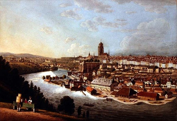 Uma vista de Berna de cima de Franz Schmidt