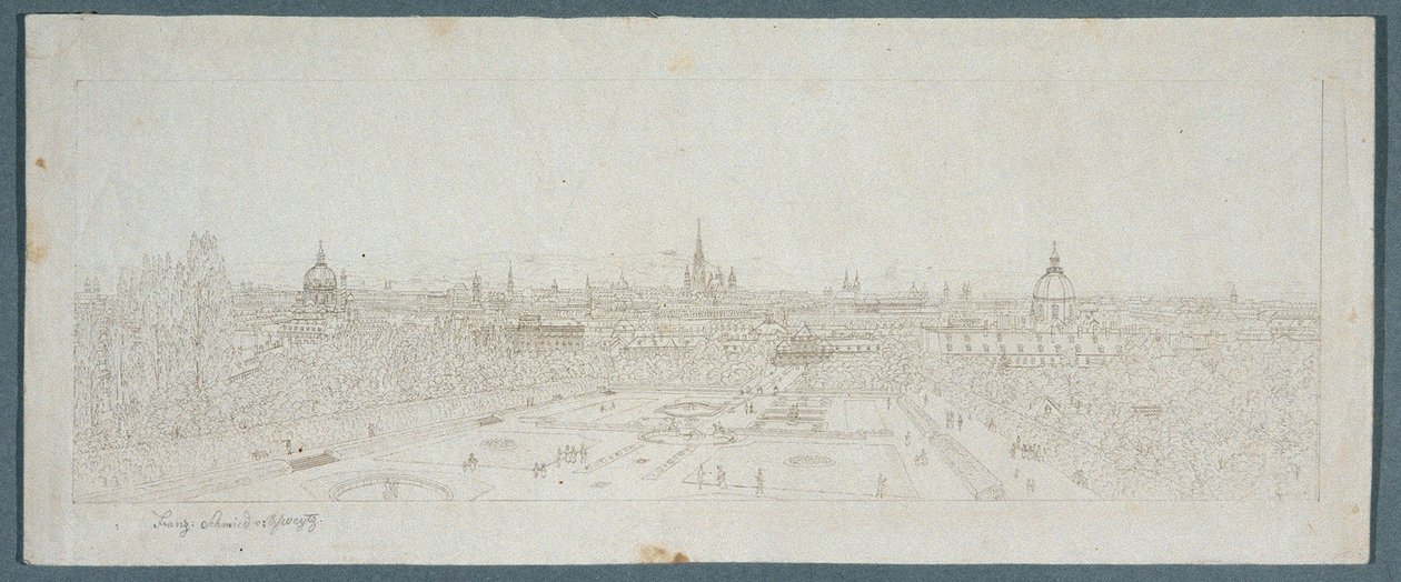Vista de Viena do Palácio Belvedere de Franz Schmied
