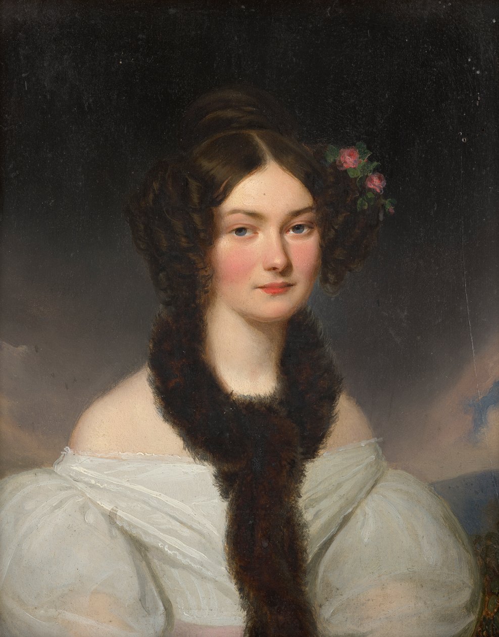 Retrato de uma jovem mulher de Franz Schrotzberg