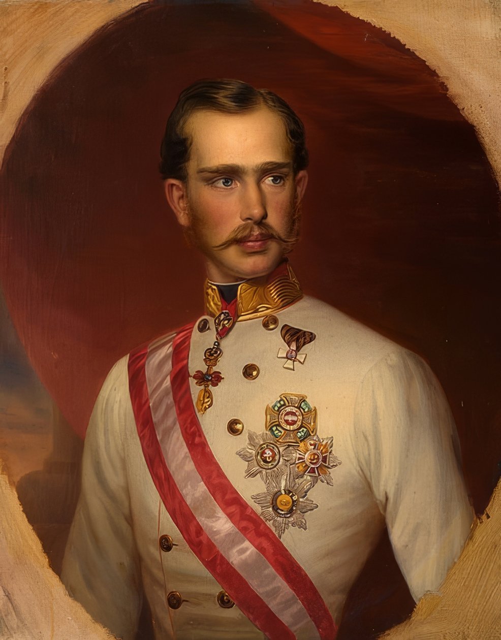 Imperador Franz Joseph I da Áustria (1830-1916) de Franz Schrotzberg