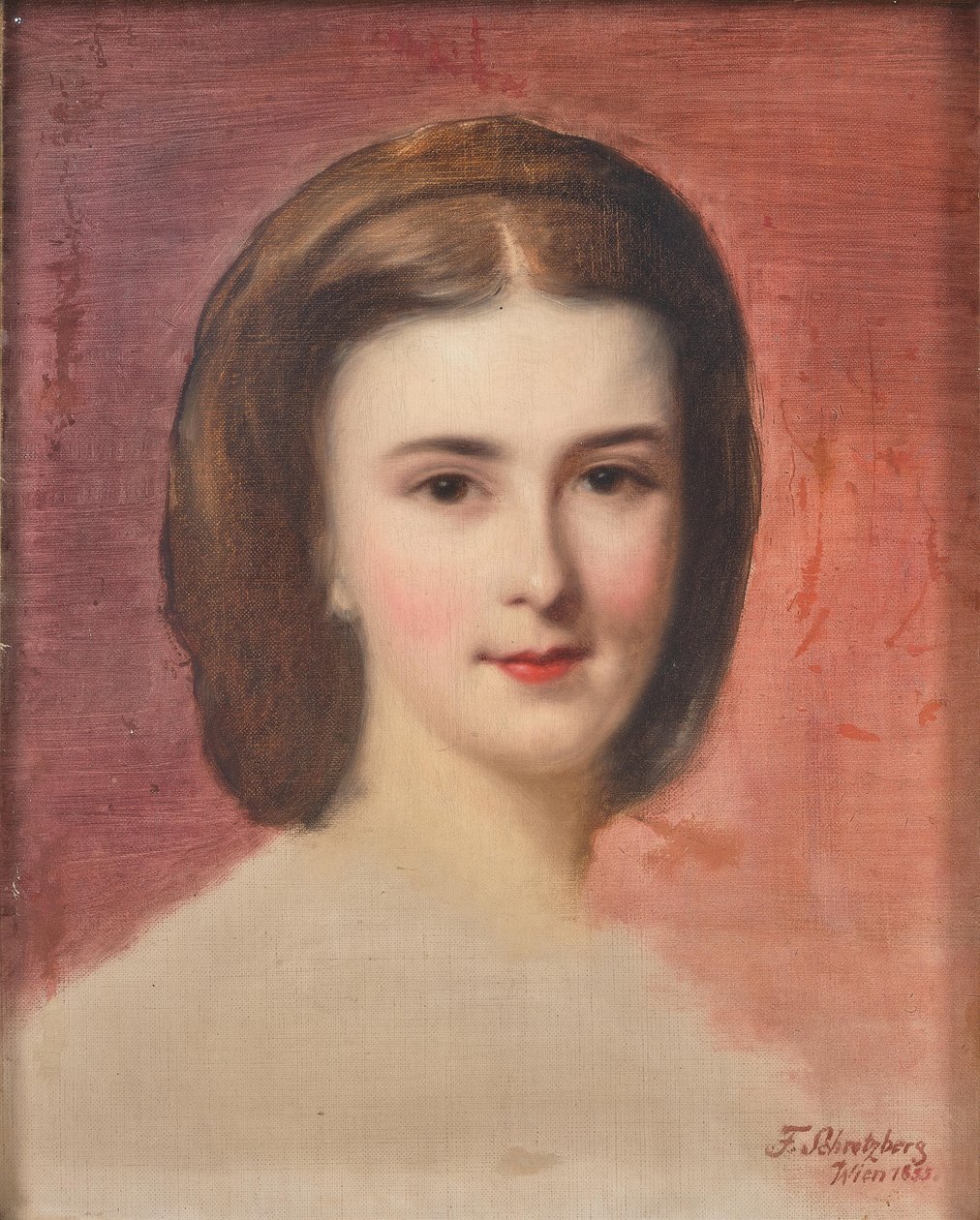 Retrato de Elisabeth da Baviera, 1855. de Franz Schrotzberg