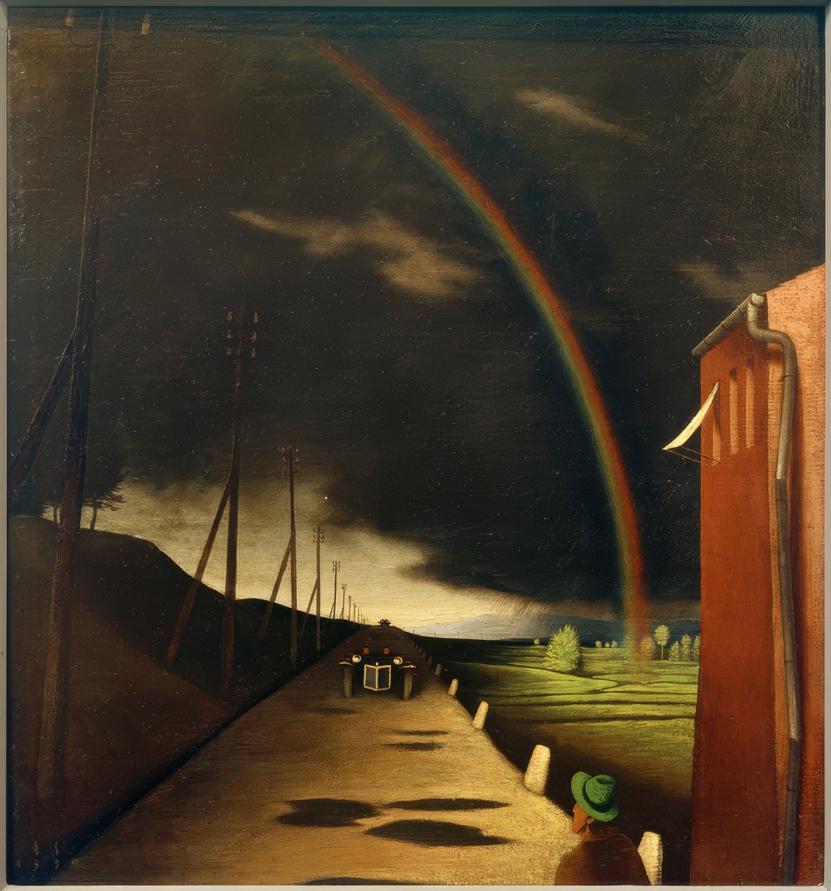 F.Sedlacek, paisagem com arco-íris de Franz Sedlacek