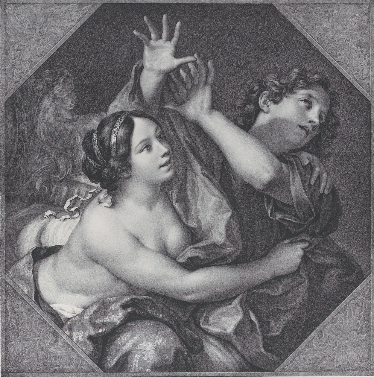 Esposa de José e Potifar, 1837. de Franz Seraph Hanfstaengl