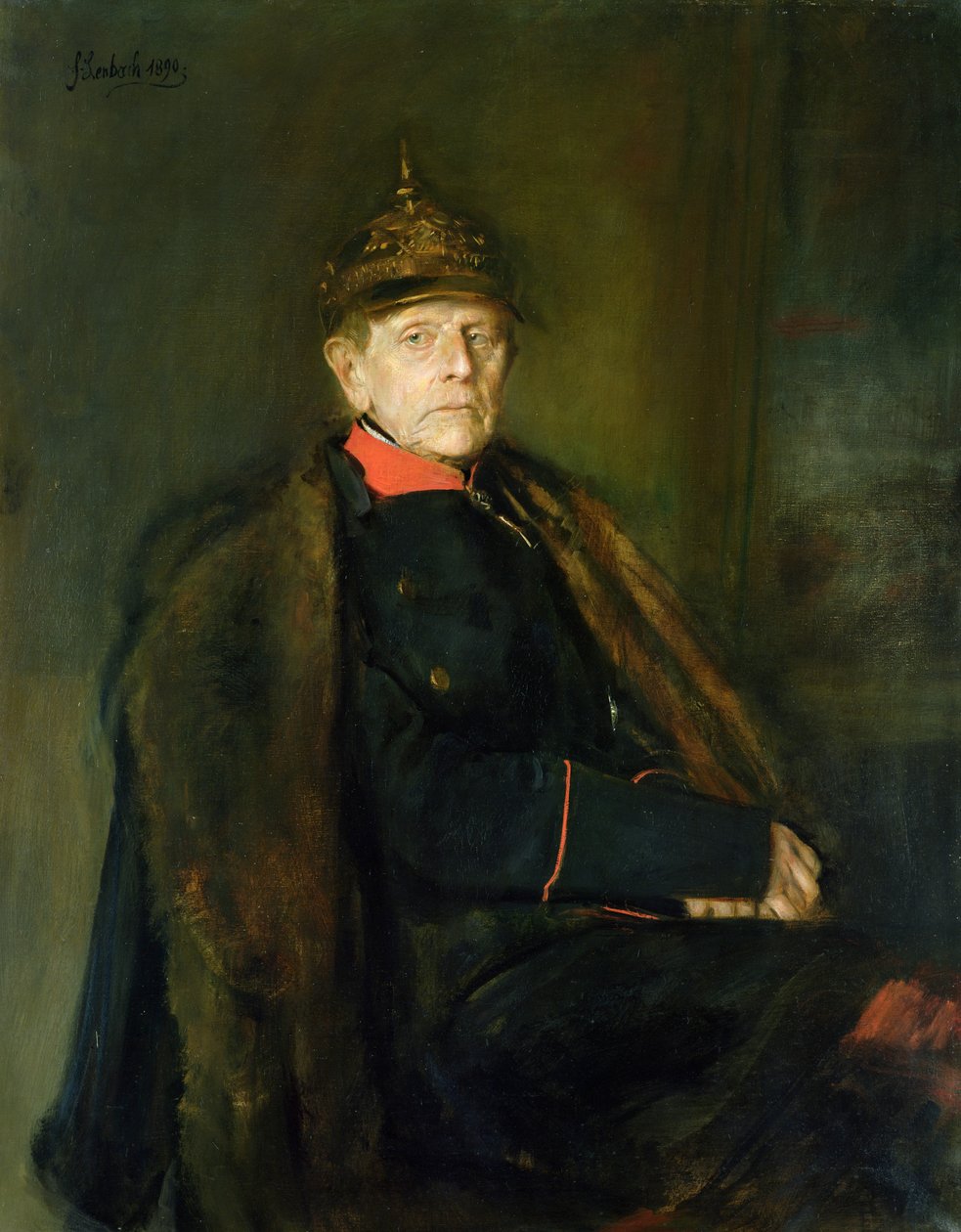 General Fieldmarshal Helmuth Conde von Moltke (1800-91), 1890 de Franz Seraph von Lenbach