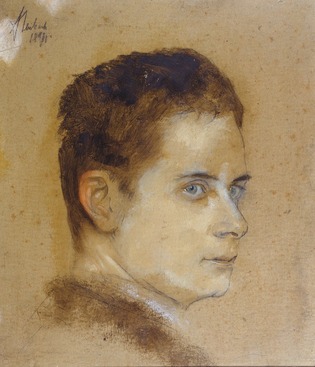 Maximilian Harden (1861-1927) (guache e giz sobre papel) de Franz Seraph von Lenbach
