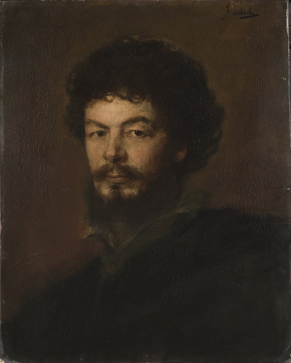 Retrato do Arquitecto e escultor Lorenz Gedon (1844-1883), de Lenbach, Franz, von (1836-1904). Óleo sobre papelão. Dimensão : 59x47 cm. Nationalmuseum Estocolmo de Franz Seraph von Lenbach