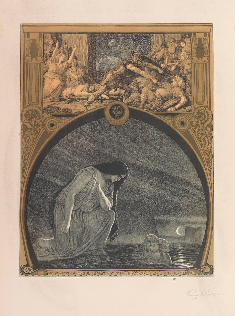 O Anel do Nibelungo, 1914. de Franz Stassen
