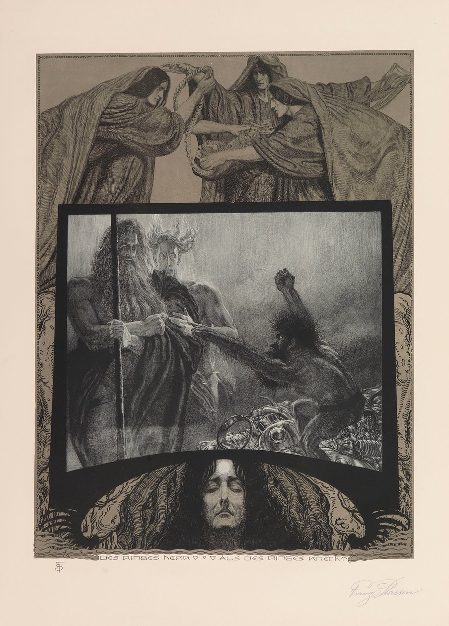 O Anel do Nibelungo, 1914. de Franz Stassen