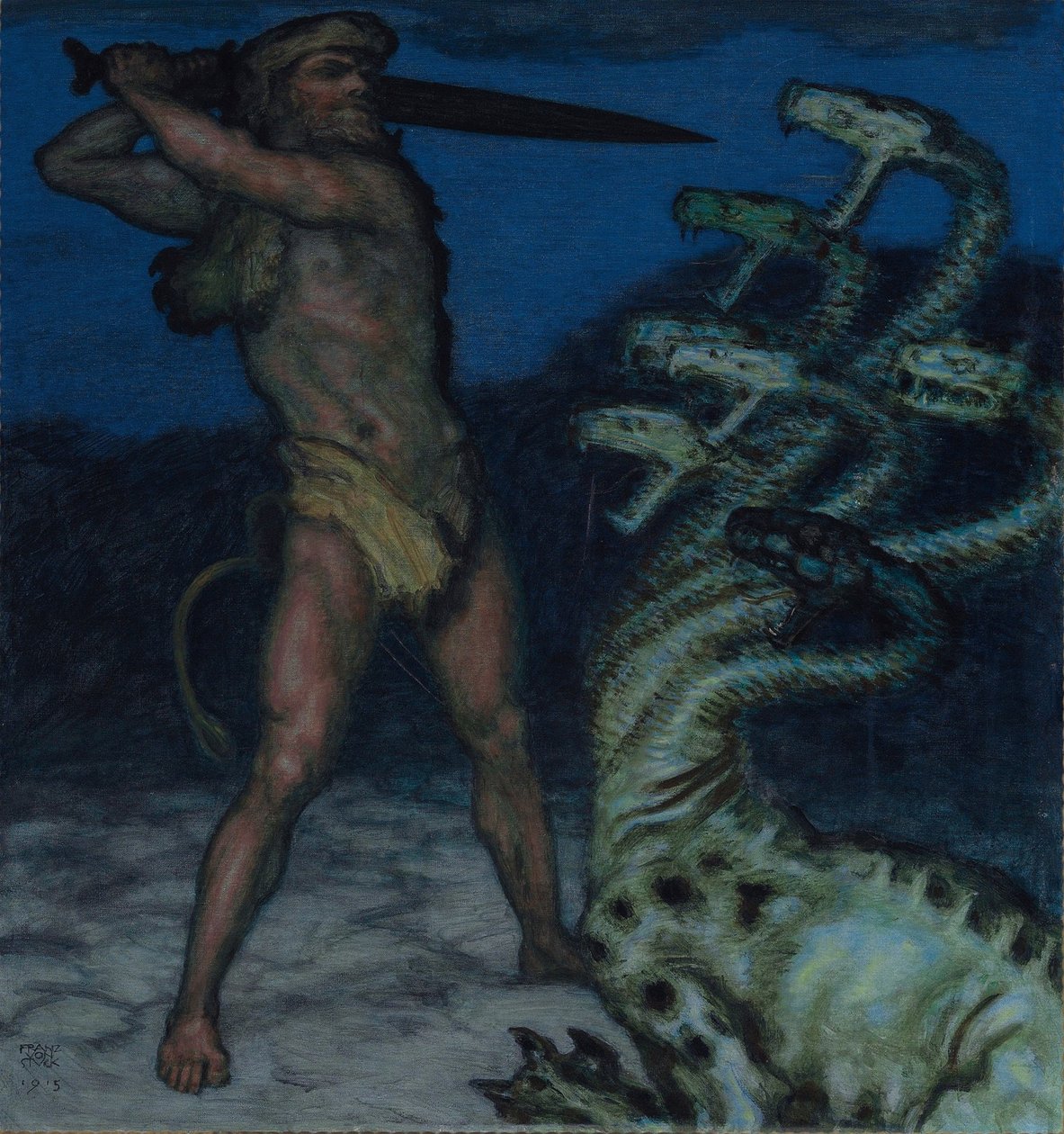 Hércules e Hidra de Franz Stuck Ritter von