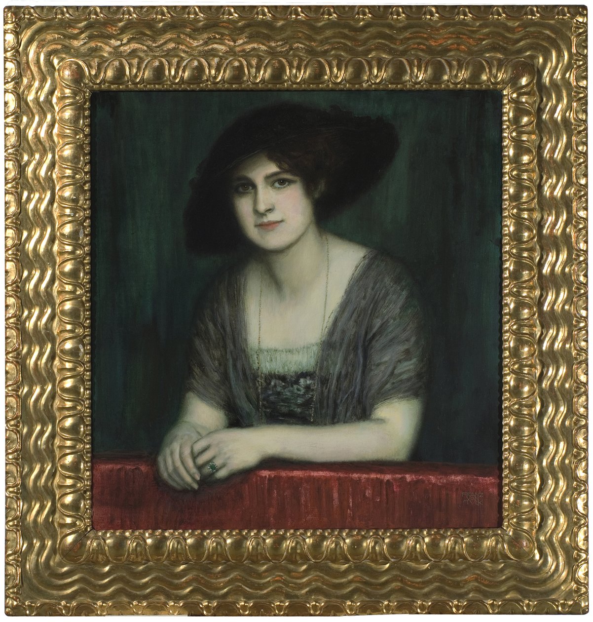 Maria com um chapéu escuro, c. 1916. de Franz Stuck Ritter von