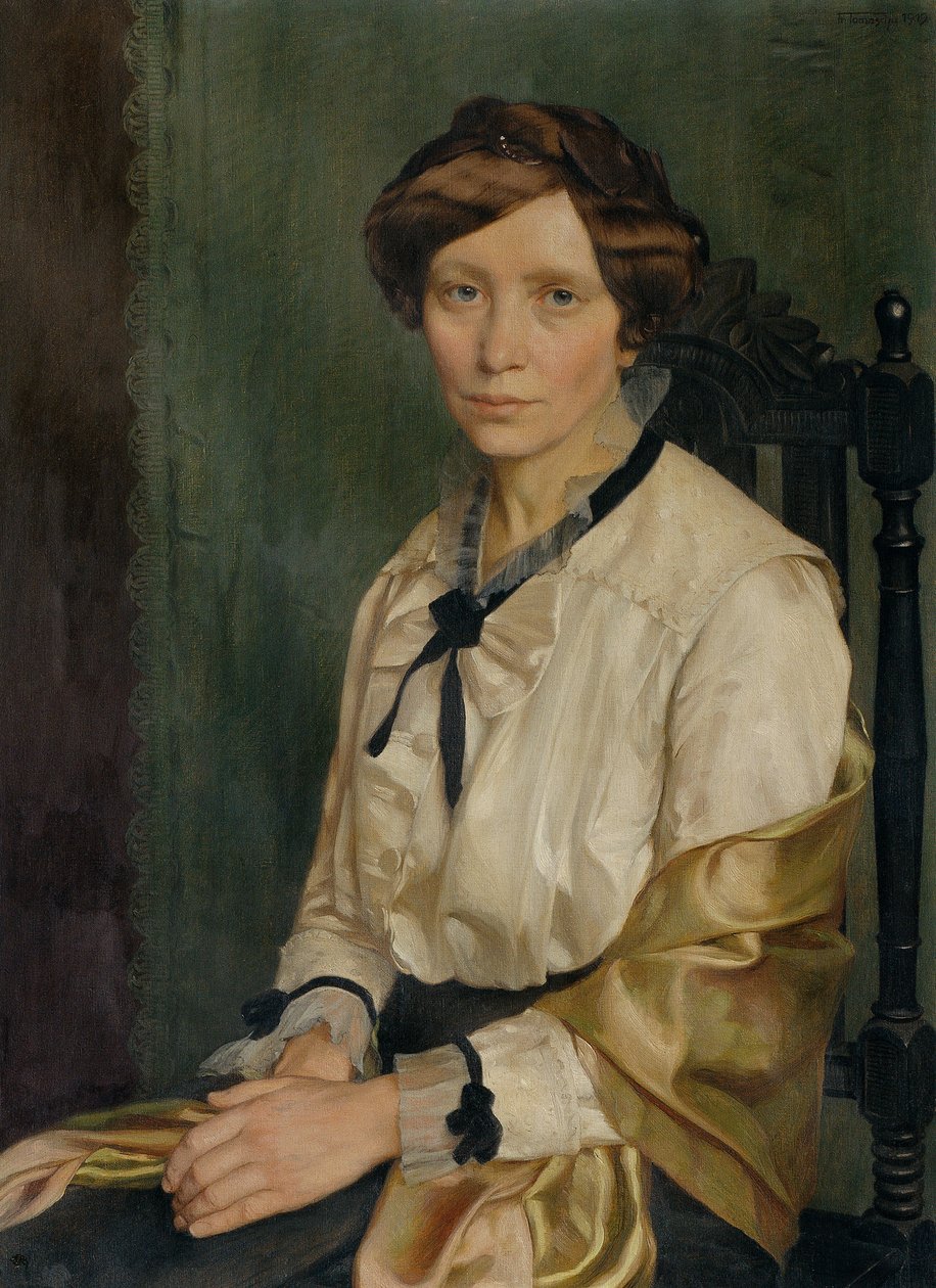 A esposa do artista de Franz Tomaschu