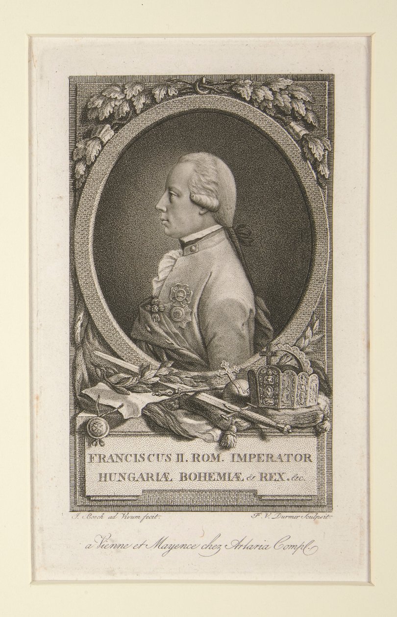 Francisco II. ROM. Imperador da Hungria e Rei da Boêmia de Franz Valentin Durmer