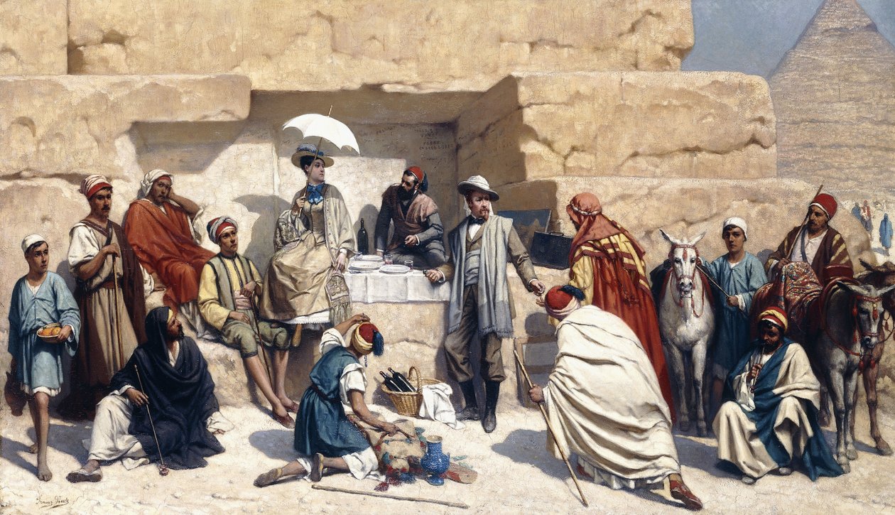 A visita às pirâmides de Gizé, Egito de Franz Vinck