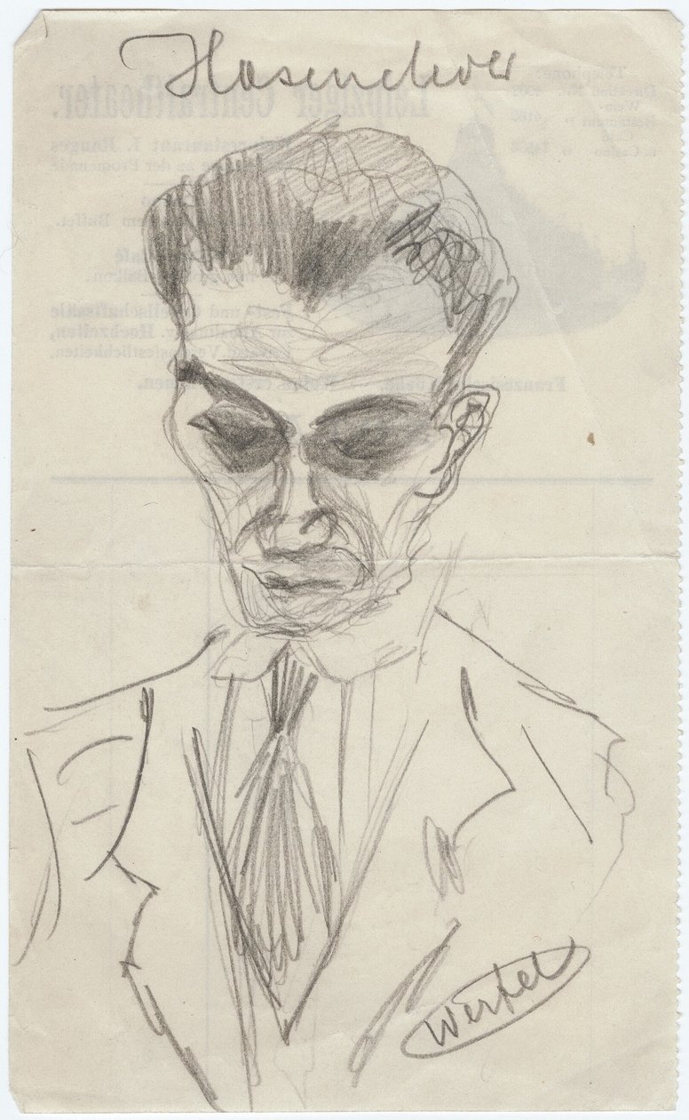 Retrato de Walter Hasenclever 1890-1940, início dos anos 1930 de Franz Werfel