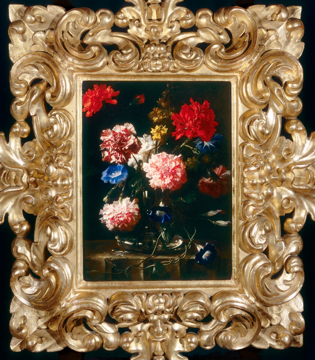 Natureza morta com flores num vaso de vidro de Franz Werner Tamm