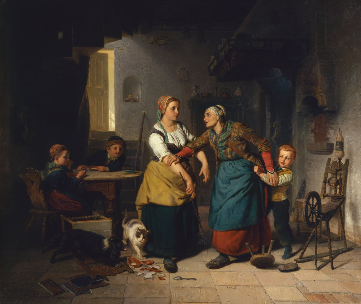 Dores de família (óleo sobre tela) de Franz Wieschebrink
