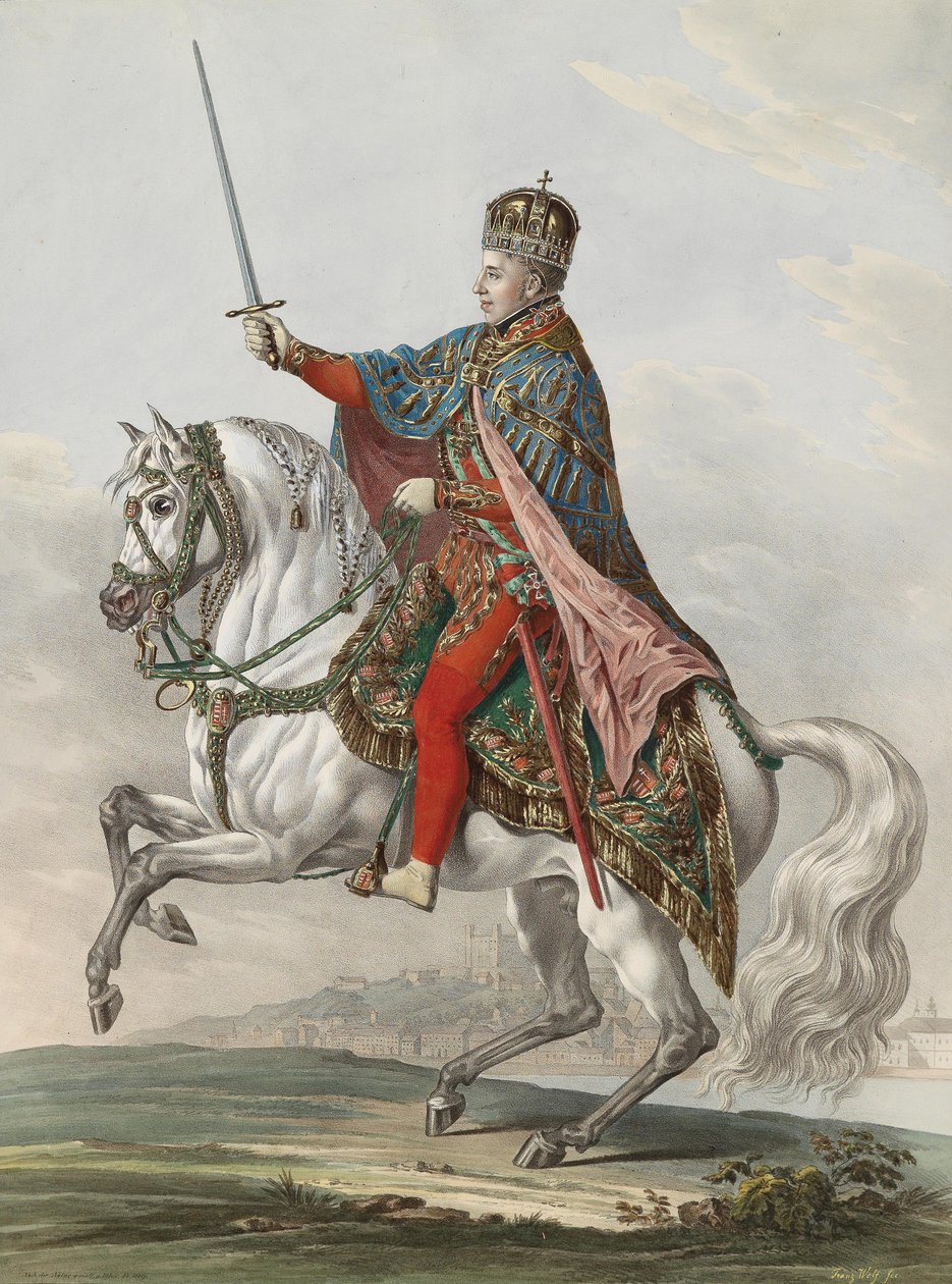 Imperador Fernando I da Áustria como Rei da Hungria de 1830 de Franz Wolf