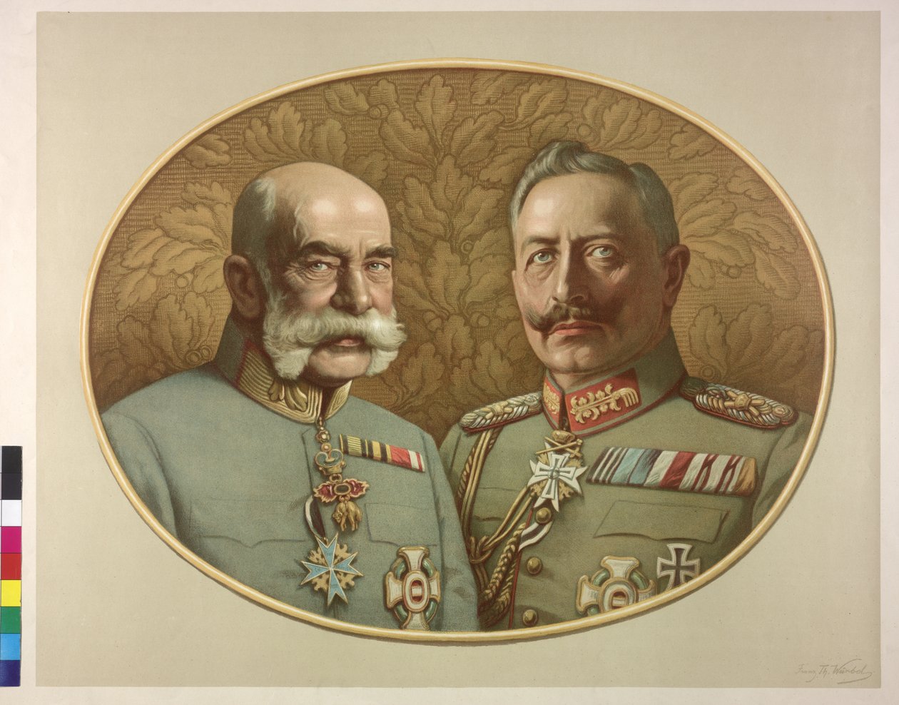 Imperador da Áustria e Guilherme II Franz Joseph I de Franz Wurbel